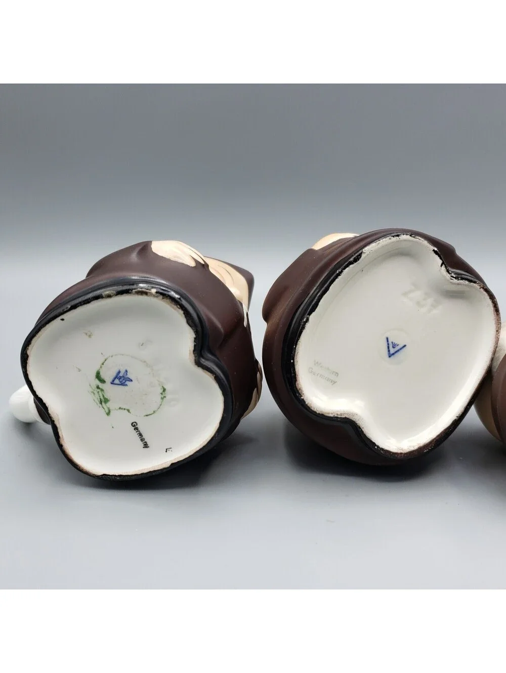 Vintage Goebel Friar Tuck Creamer and Covered Sugar Western Germany